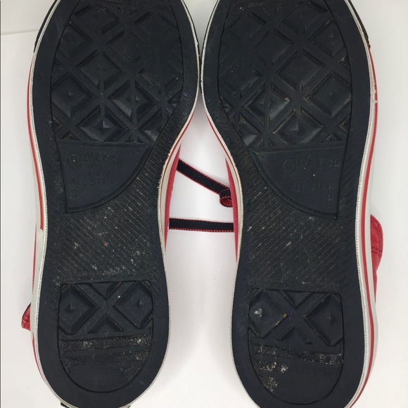 Converse Red Unisex High Top Shoes Men’s  Size 9 - Picture 9 of 9